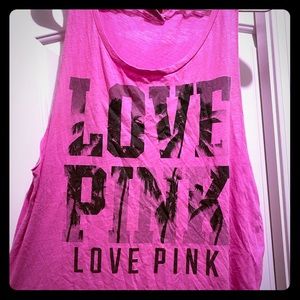 VS PINK Hot Pink Muscle Tank